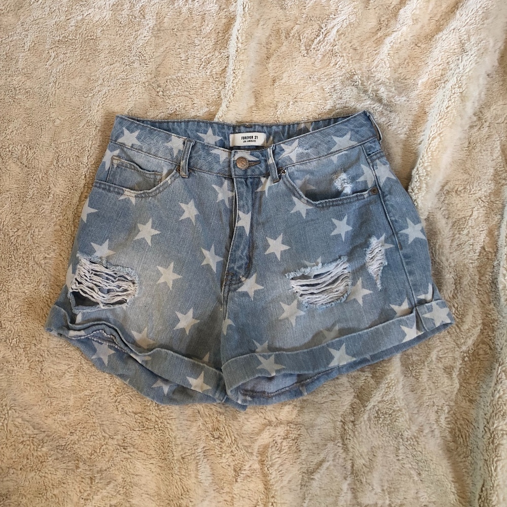 Forever 21 high waisted star shorts